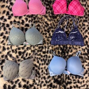 Victoria's Secret Pink, Gray, Blue Bras Collection